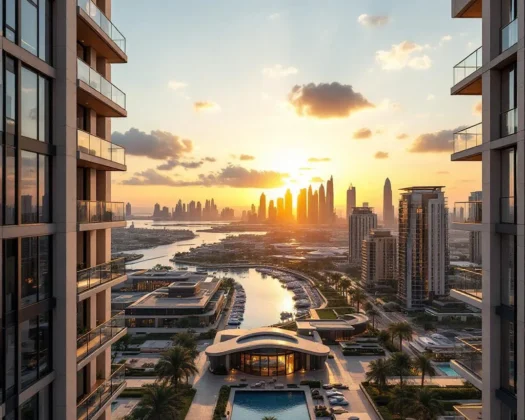 Skyline of Dubai showcasing luxury apartments and villas