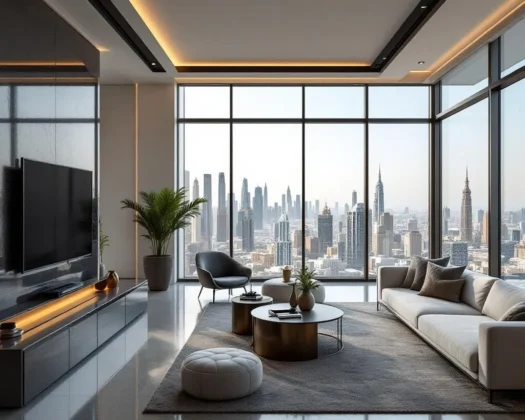 luxury penthouse view in Dubai skyline