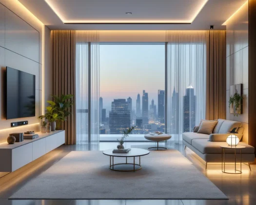 Smart home technology in a luxury Dubai apartment