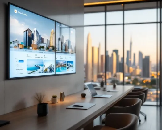 vue aérienne de Dubaï avec des gratte-ciel emblématiques