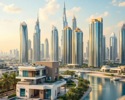 Vue panoramique de Dubaï, symbole de l