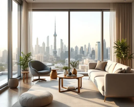 Dubai skyline with emerging neighborhoods for buying apartments