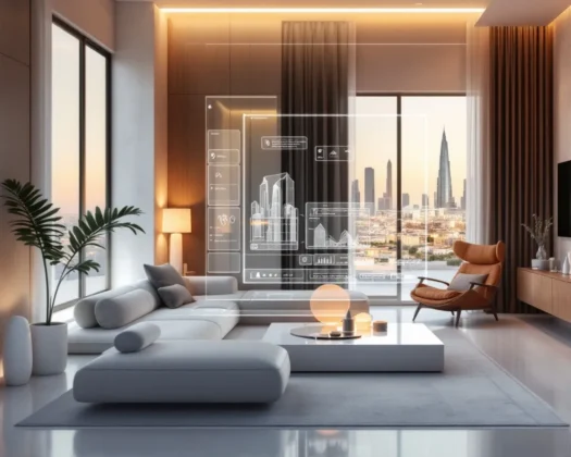 Dubai skyline and Metaverse integration