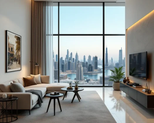 Duplex penthouses in Dubai skyline view