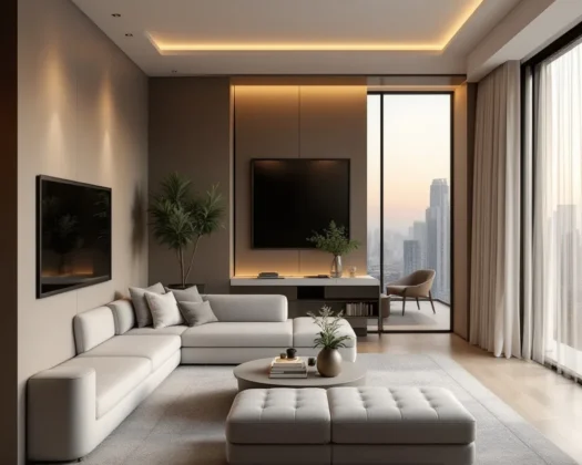 Panoramic view of luxury apartments in Dubai